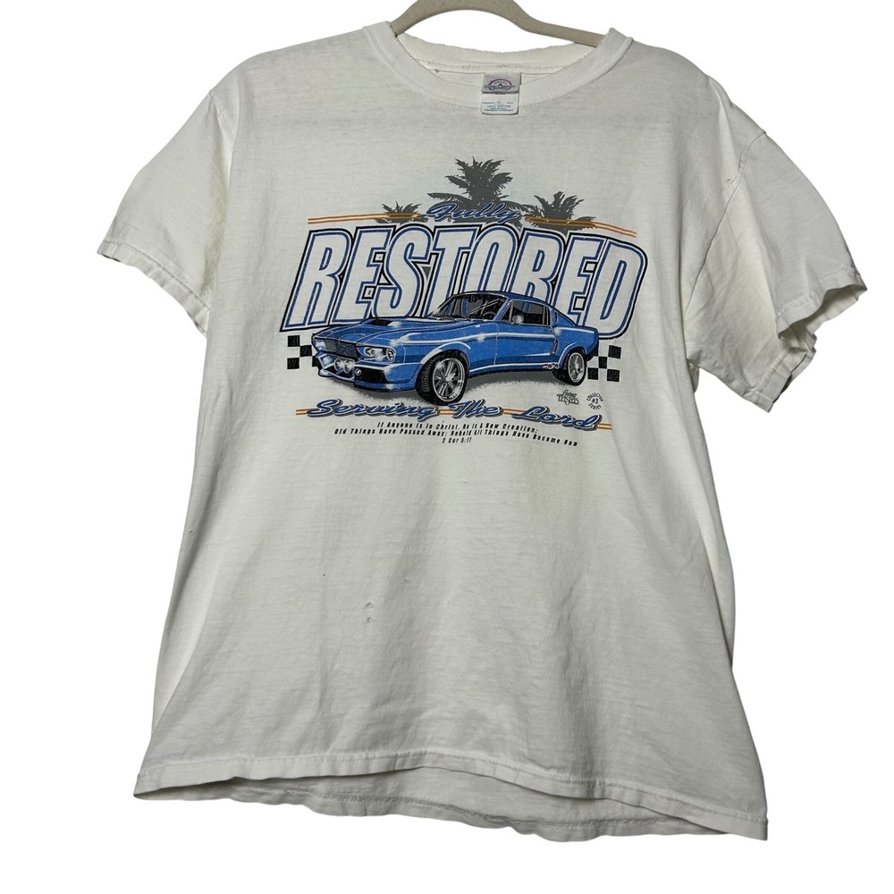 Vintage 90s Delta Magnum Weight Fully Restored Christian Car‎ T-Shirt